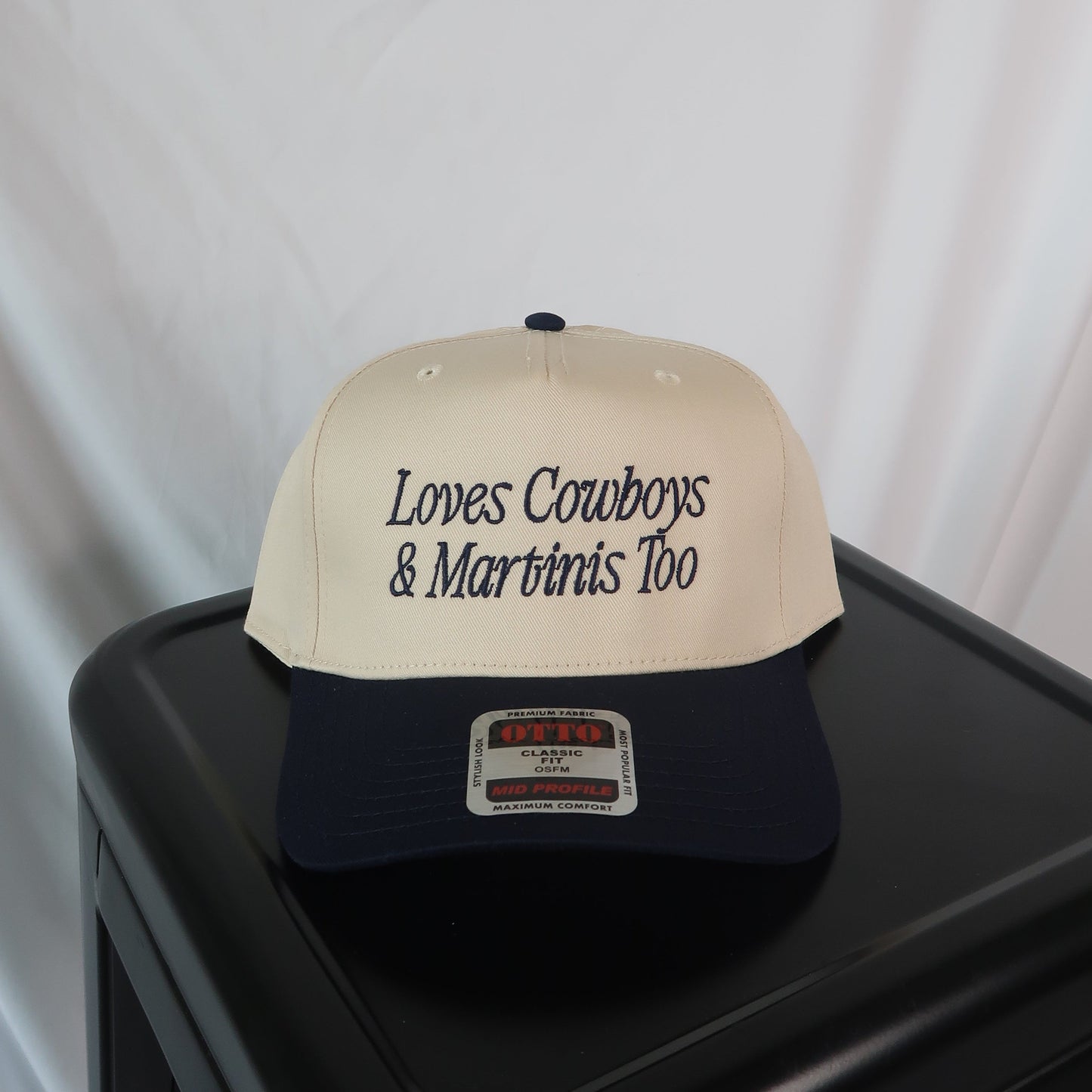 LOVES COWBOYS AND MARTINIS TOO HAT