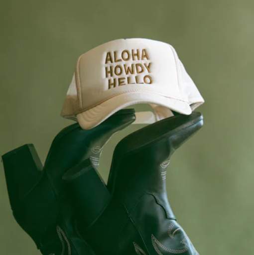 ALOHA HOWDY HELLO TRUCKER